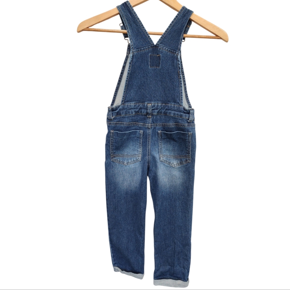Genuine Kids OshKosh Denim Overalls 5T | Adjustable Straps | Classic Blue - Picture 3 of 9